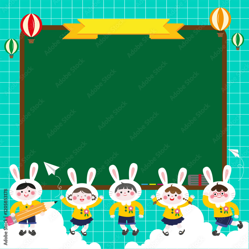 Fototapeta premium Memo Note Illustration Design for Cute Children