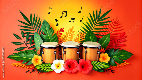 Background Samba Drums and Musical Feelings photo