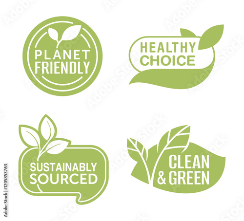 Some popular sustainable lifestyle slogans in organic style