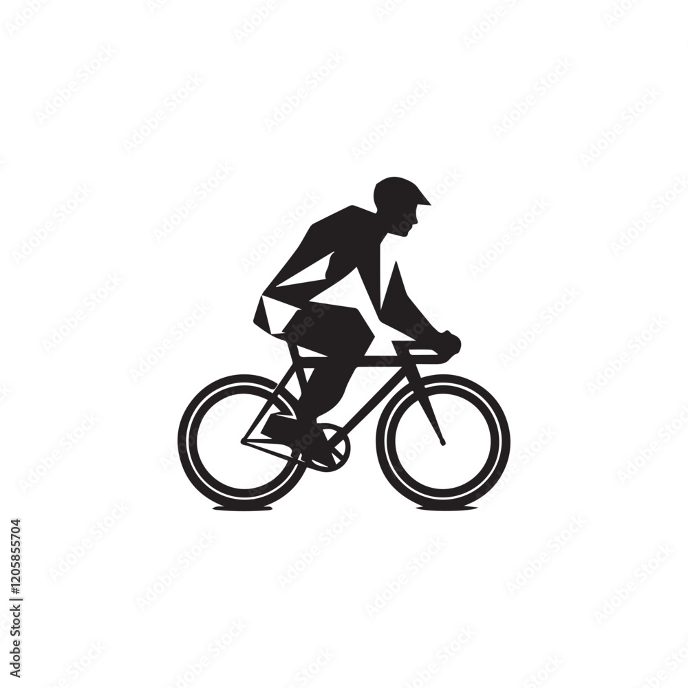 Obraz premium silhouette of a cyclist