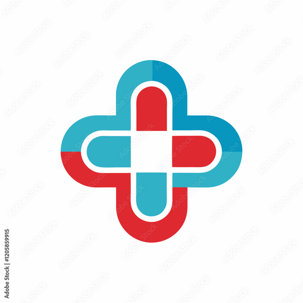 Medical minimalist logo on white background Medical minimalist logo on white background