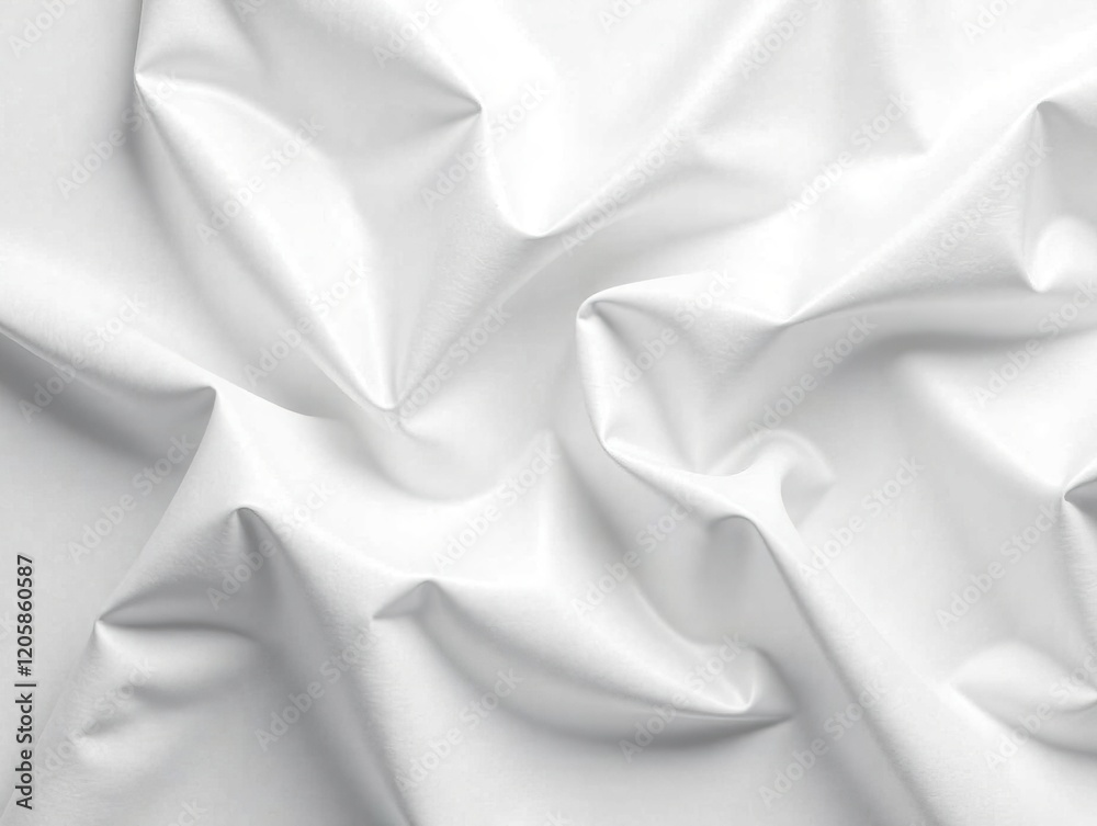 Obraz premium Stretch Plastic Wrap Texture Overlay - Realistic Crumpled Polyethylene