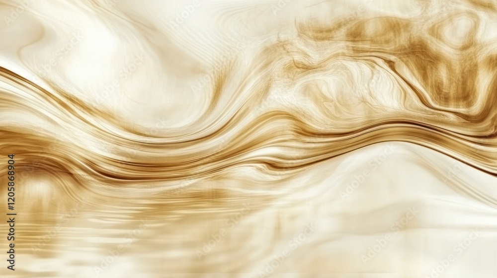 Fototapeta premium Abstract gold swirls, fluid motion, background texture, design element