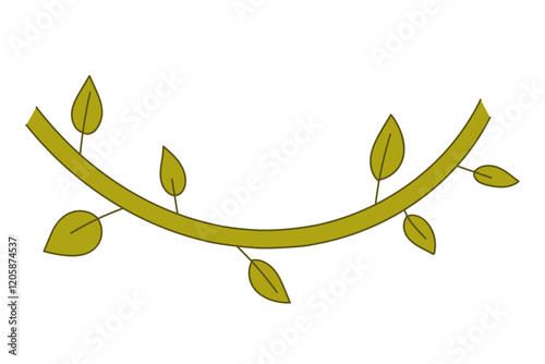Isolated jungle liana concept. Vector graphic design illustration