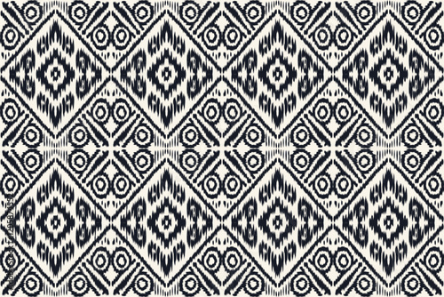 Seamless ikat patterns that combine tribal, indigenous and Aztec geometric embroidery. Perfect for graphic art, rug design, wallpaper, gift wrapping and clothing.