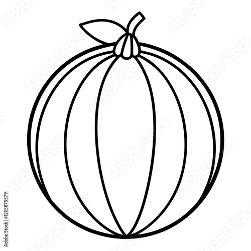 Otaheite Gooseberry Single-Line Art Vector photo