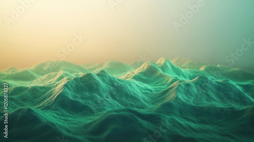 Vibrant 3D Topographic Map with Valleys and Peaks