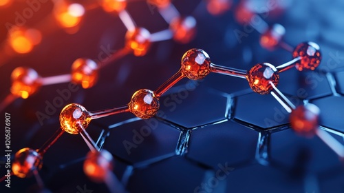 Realistic 3D Illustration of a Virus Molecule