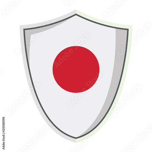 Free Download Japan national flag shield Badge - GFXLoad
