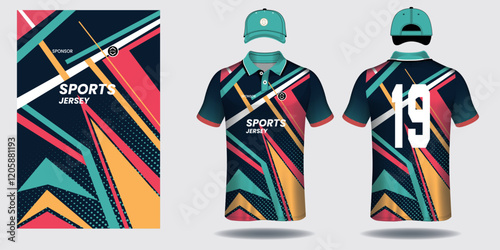 Soccer jersey sport shirt design template