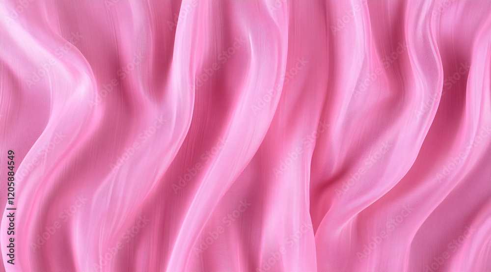 Obraz premium Dreamy Pastel Pink Tulle Fabric Elegance - Ideal for Fashion, Wedding, and Feminine Designs
