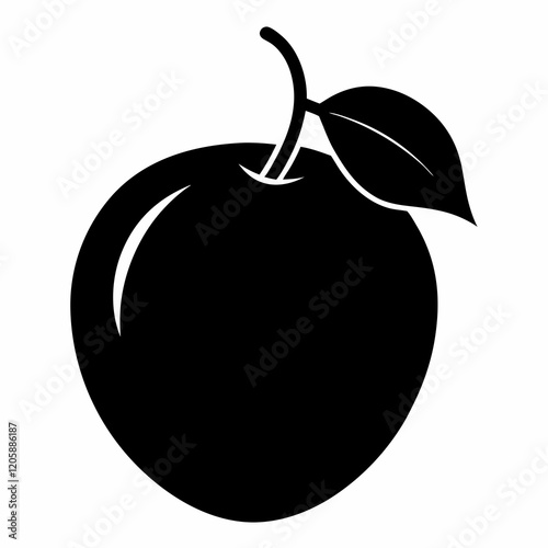 Sapodilla Vector Silhouette Illustration