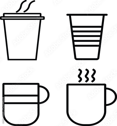Hand drawn eco cup illustration