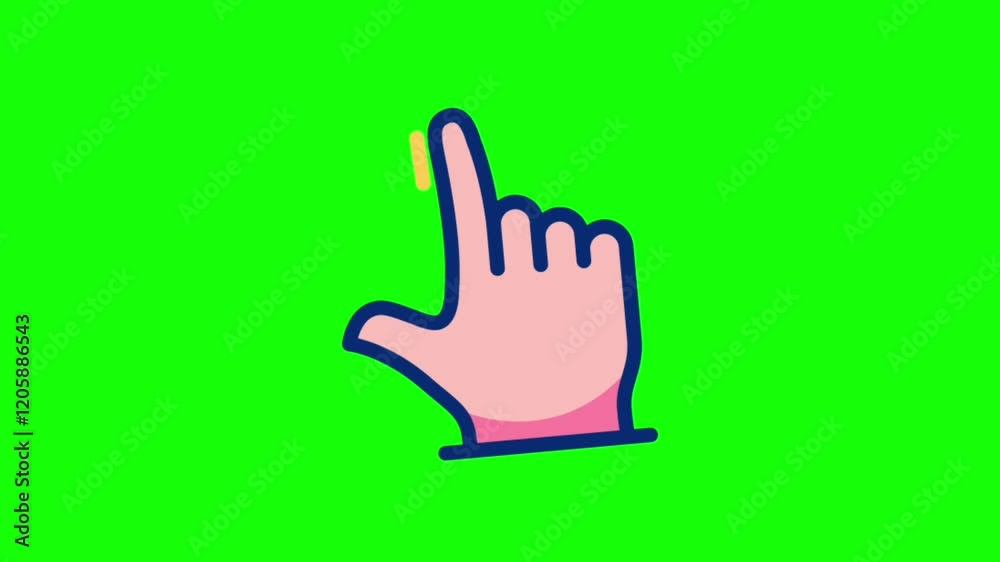 Loser hand gesture animation loop on green screen background for video editing and creative effects Loser hand gesture animation loop on green screen background for video editing and creative effects