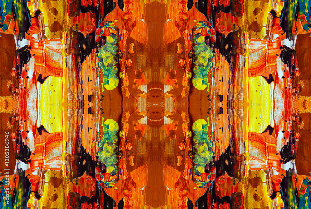 Fototapeta premium Kaleidoscopic Abstract Art with Vibrant Multicolor Patterns and Intricate Swirl Designs