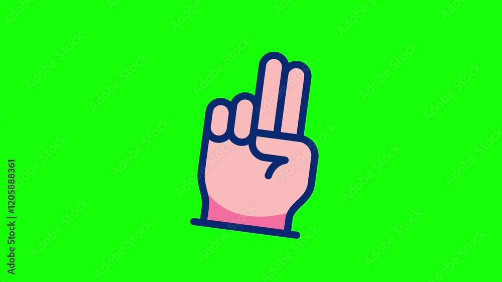 Bless hand gesture animation loop on green screen background for video editing and creative projects Bless hand gesture animation loop on green screen background for video editing and creative projects
