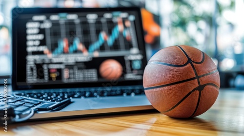 Basketball and Game Stats on a Scorer Table
