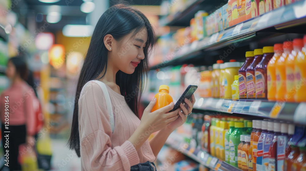 Vlogger asian young woman blogger, influencer showing product of health care, using smart mobile phone live selling food replacement, weight lose. Show goods to customer, present, streaming online. Vlogger asian young woman blogger, influencer showing product of health care, using smart mobile phone live selling food replacement, weight lose. Show goods to customer, present, streaming online.