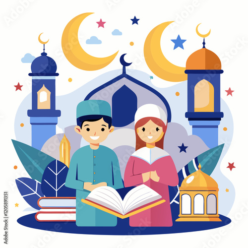 The image I uploaded actually celebrates the Islamic New Year and the month of Muharram,The background is white. the first month of the Islamic lunar calendar. It is beautifully decorated with two fig