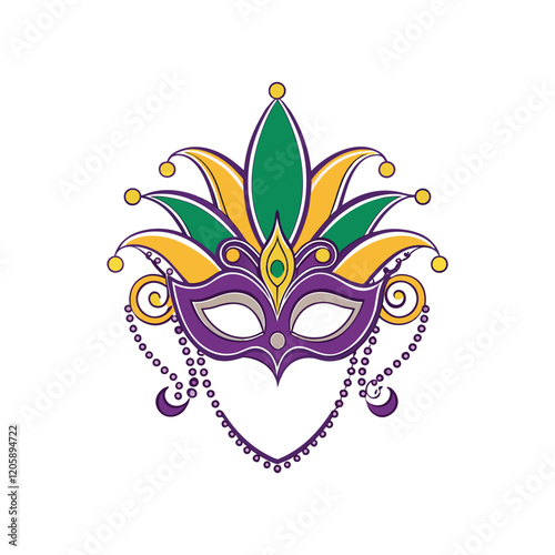 Mardi Gras Carnival Mask Vector Design Illustration