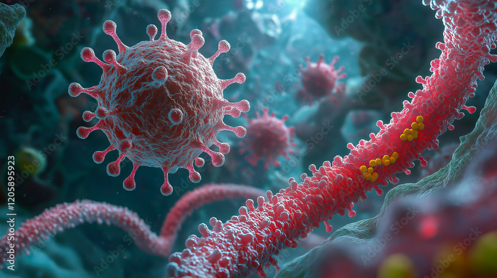 Obraz premium Gene technologies, molecules, biology