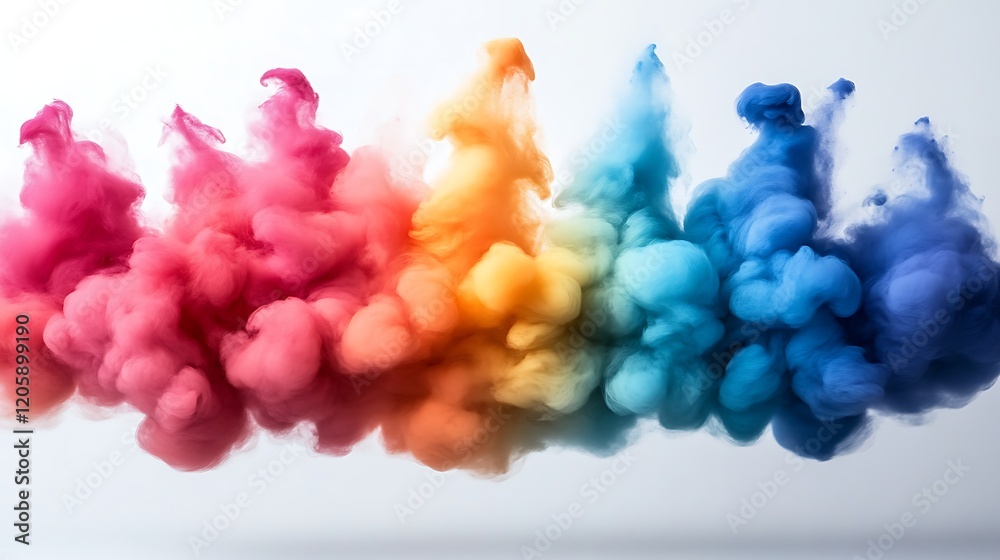 Colorful Ink Clouds in Water Abstract Art Colorful Ink Clouds in Water Abstract Art