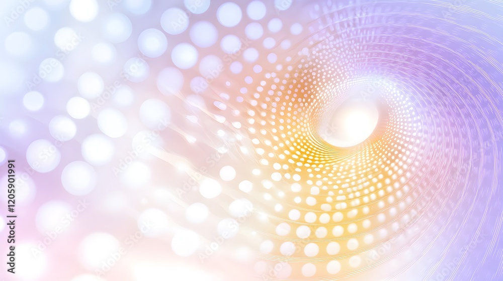 A colorful swirl of dots with a white background A colorful swirl of dots with a white background