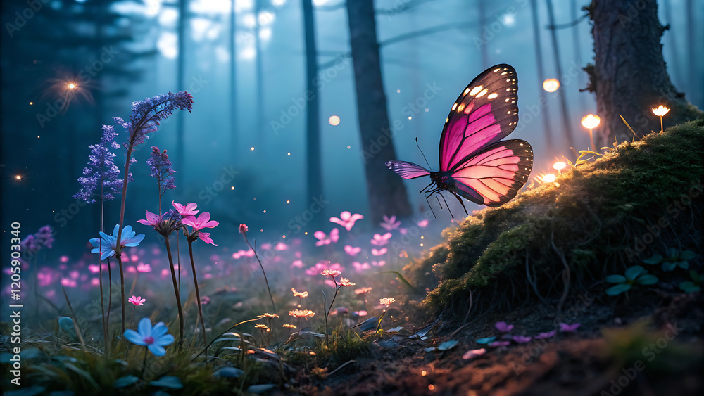 Fototapeta premium butterfly on the flower