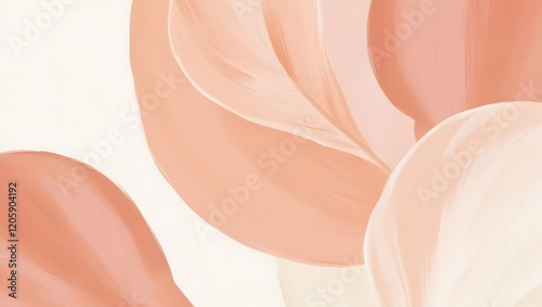 Abstract peach petals backdrop, soft pastel art painting background
