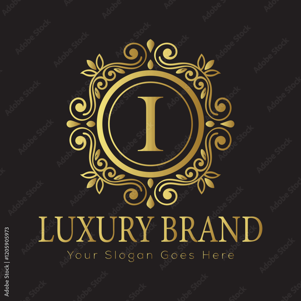 Luxury Ornate Letter Logo with Floral Frame and Dots
Luxury Ornate Letter Logo with Floral Frame and Dots