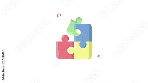 puzzle icon animation motion graphic video design