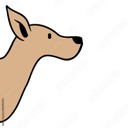 Good Dog Face Cute Half Pet Head Side Profile Cool Design Lover Art Vector Illustration Card T-Shirt Poster Sticker Graphic Print Decorative Drawing Isolated Logo Decoration Symbol Creative Cool Style