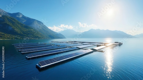 Floating aquaculture facility powered by solar and wave energy, green industries, sustainable fish farming