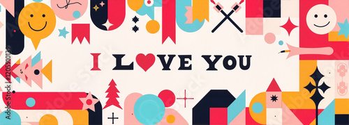 Colorful abstract design expressing 