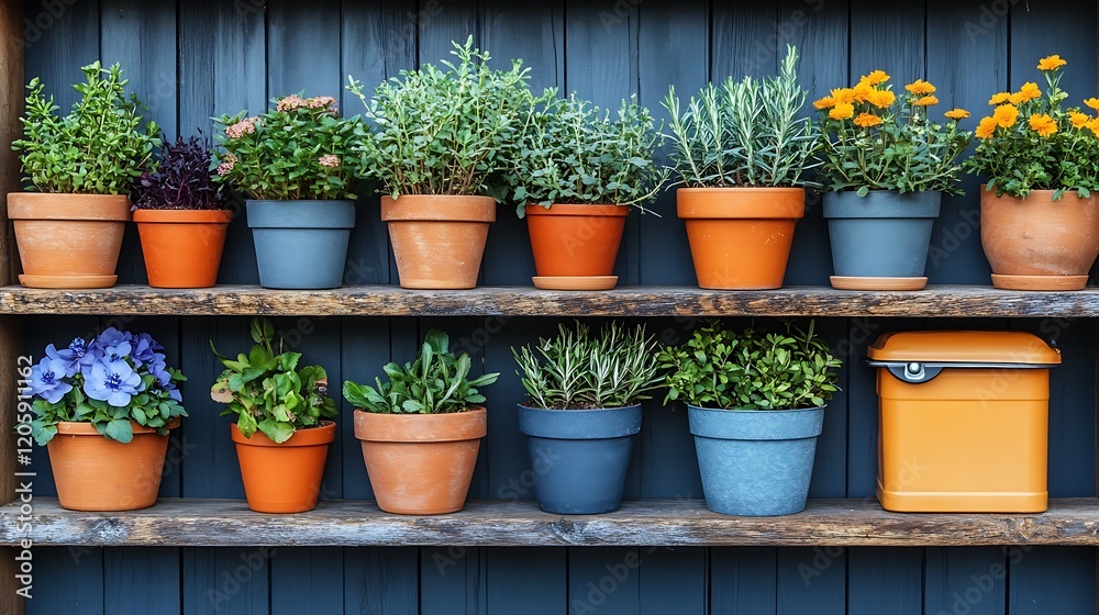 A rustic garden shed with Easter eggs cleverly hidden in flower pots and toolboxes. A rustic garden shed with Easter eggs cleverly hidden in flower pots and toolboxes.