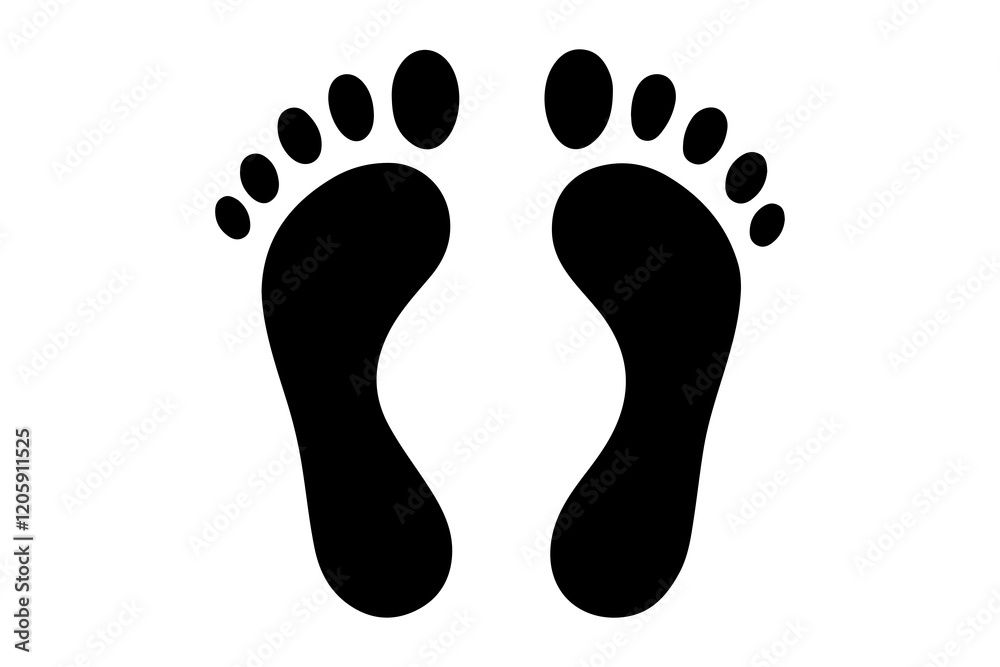 silhouette man footprint vector illustration art with white background silhouette man footprint vector illustration art with white background