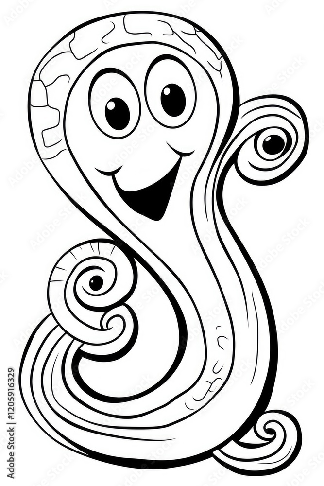Playful octopus coloring page underwater scene art activity fun environment close-up view creative concept Playful octopus coloring page underwater scene art activity fun environment close-up view creative concept