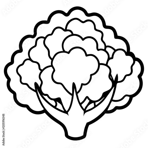 Creative Cauliflower Vector Composition