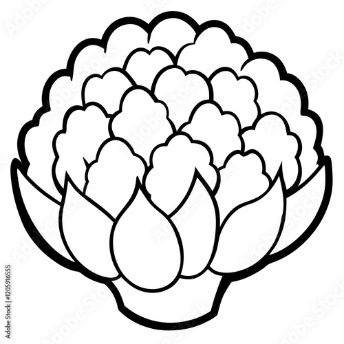 Creative Cauliflower Vector Composition