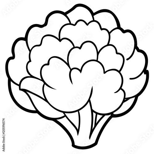 Creative Cauliflower Vector Composition