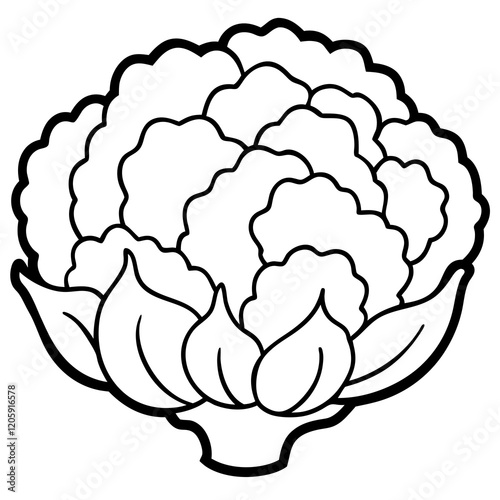 Creative Cauliflower Vector Composition