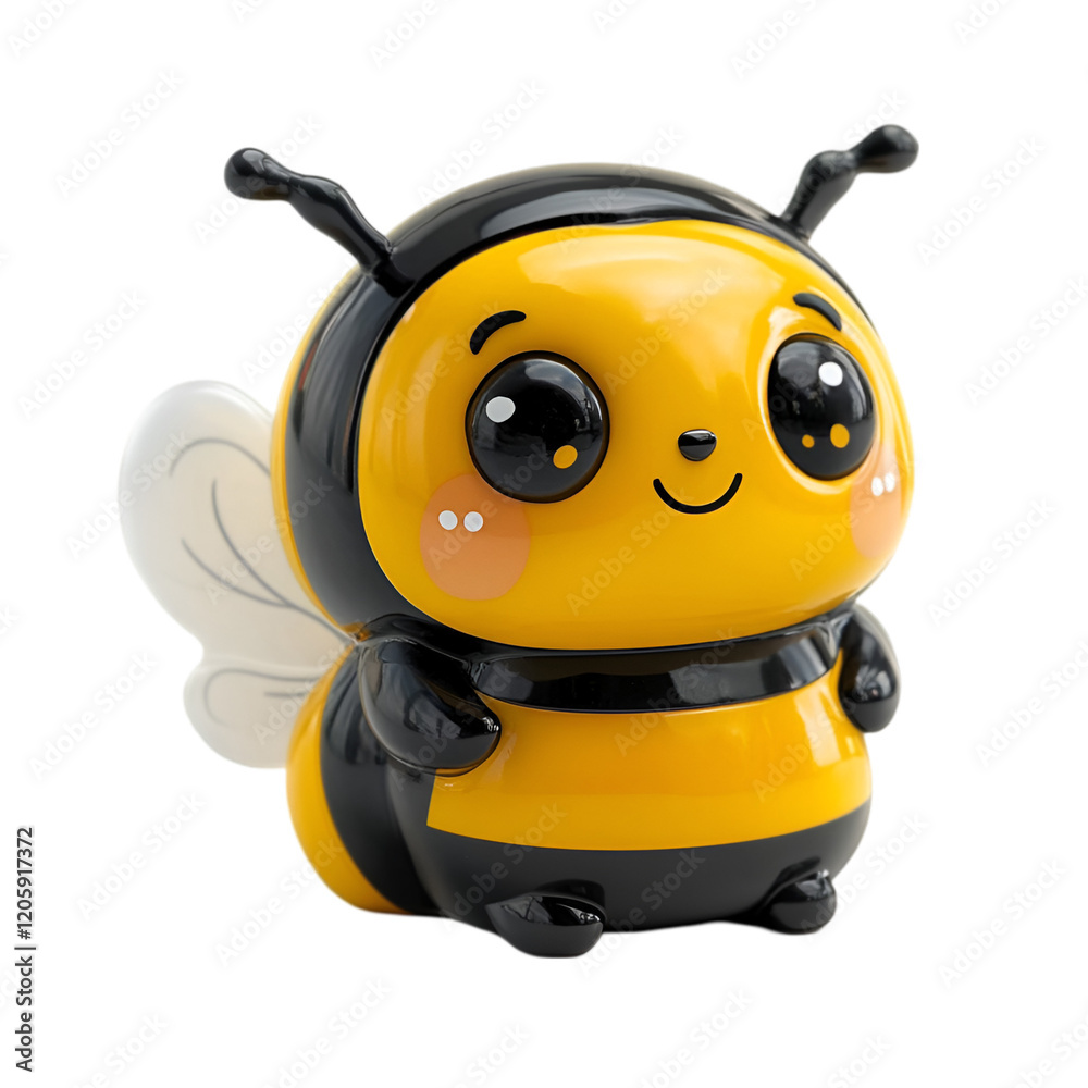 bee 3D with a funny face isolate bee 3D with a funny face isolate