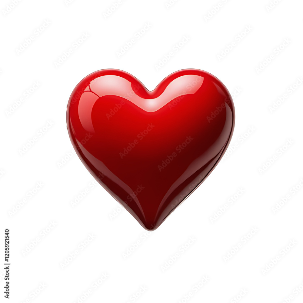 Red heart on a transparent background. Red heart on a transparent background.