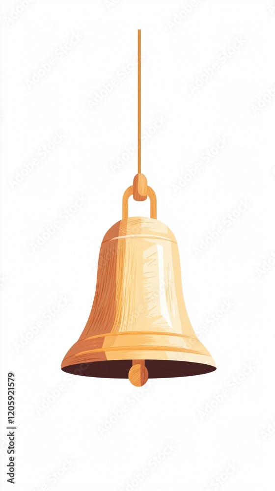 Obraz premium Golden Bell: A Symbol of Tradition, Spirituality, and Celebration | Culture and Religion