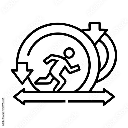 agile sprint icon, agile sprint line art - simple line art of agile sprint, perfect for agile sprint logos and icons