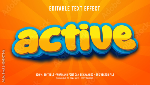 active editable text effect