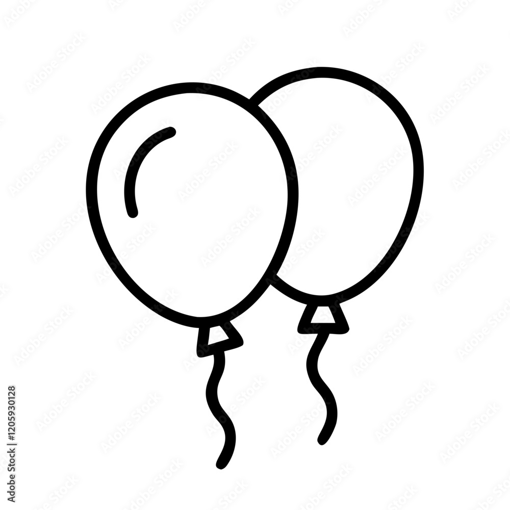 balloon icon, balloon line art - simple line art of balloon, perfect for balloon logos and icons balloon icon, balloon line art - simple line art of balloon, perfect for balloon logos and icons