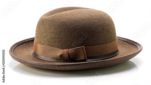 Obraz na płótnie a bowler hat isolated on a white background 