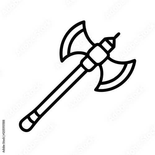 battle axe icon, battle axe line art - simple line art of battle axe, perfect for battle axe logos and icons