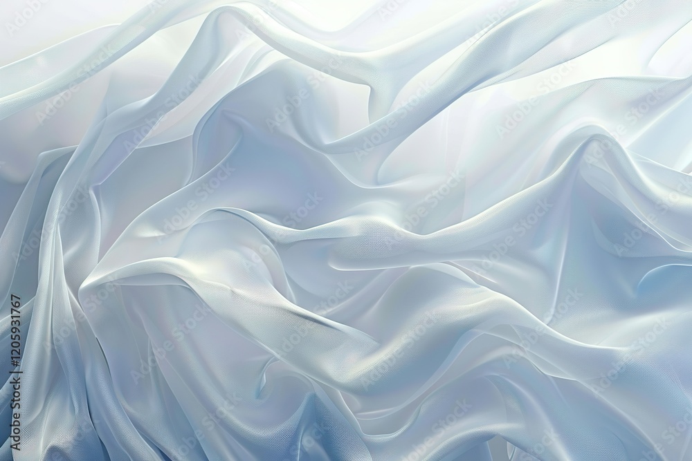 Obraz premium A white fabric with a pattern of waves and ripples
